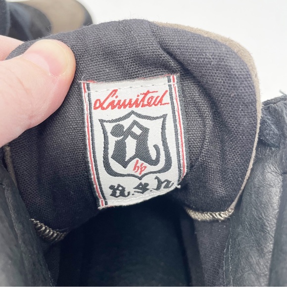 Ash Limited Bowie Wedge Sneaker Suede - Worn once - Size 40 Black Burgundy - Picture 9 of 10